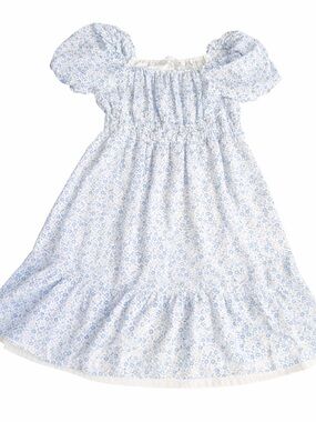 Altar’d State Girls Blue Floral Smocked Dress Size M Like New